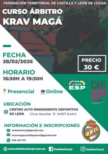 Cartel Curso árbitros de Krav Magá 2026